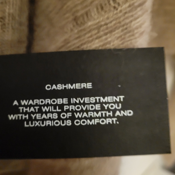 Nwt Elena Solano 100% 2 Ply Cashmere Draped Open Cardigan Light Weight Sweater - Picture 5 of 6